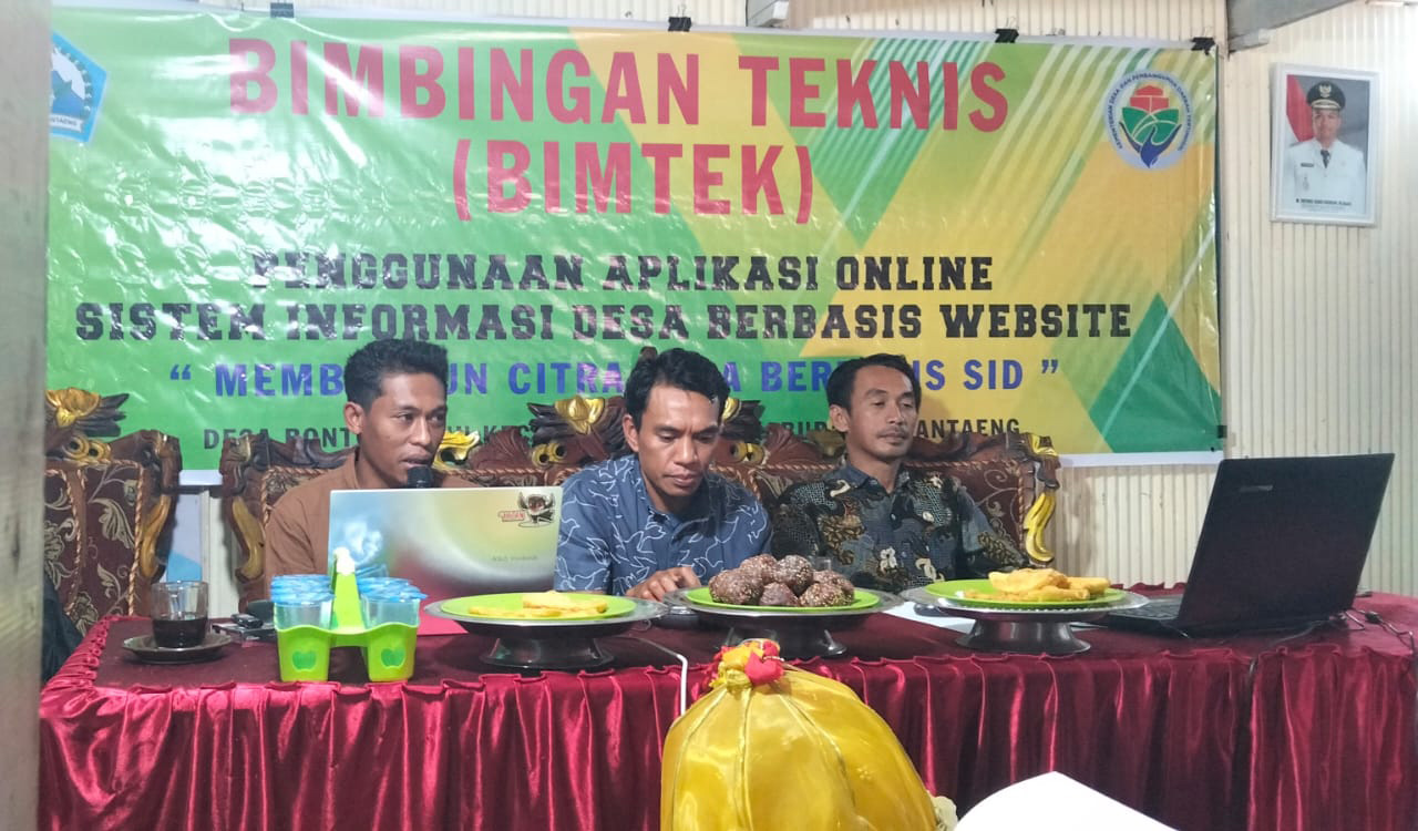 BIMTEK PENGELOLAAN APLIKASI ONLINE SISTEM INFORMASI DESA (SID) BERBASIS WEBSITE